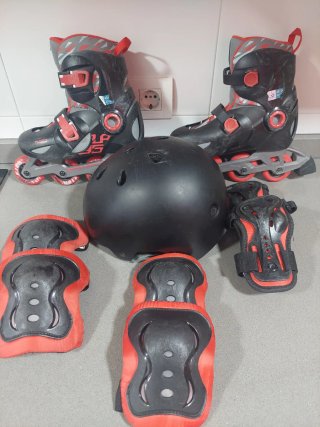 Kit Patines, Casco, Protecciones t Bolsa