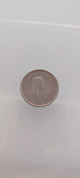 Moneda 5 Francos Suizos 1968