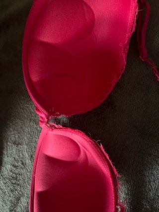 Sujetador rosa encaje con pedrería
