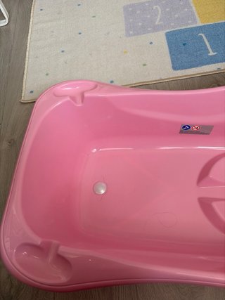 Bañera bebé rosa