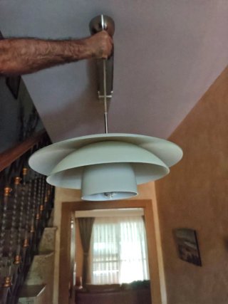 Lámpara de techo cristal opaco