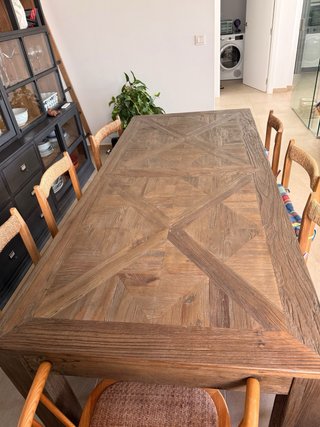 Tavolo da pranzo in legno di olmo 200cm - NUOVO