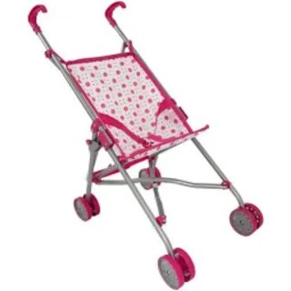 Carrito de muñecas rosa