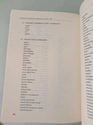 VOCABULARIO CORDOBÉS DE LA ALIMENTACIÓN. Ss XV-XVI