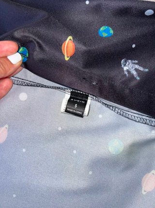 Camisa manga corta estampada espacio