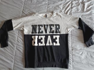 Sudadera Mujer Gris y Negra Talla M