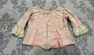Traje de Fallera rosa pastel y blanco