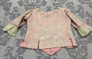 Traje de Fallera rosa pastel y blanco