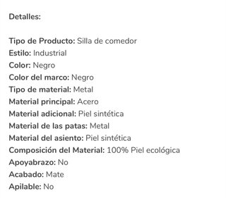 Silla de diseño negra