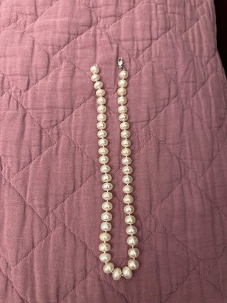 Collar perlas naturales sin cierre Talla L