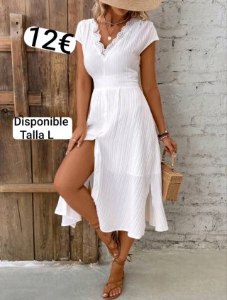 Vestido blanco talla L