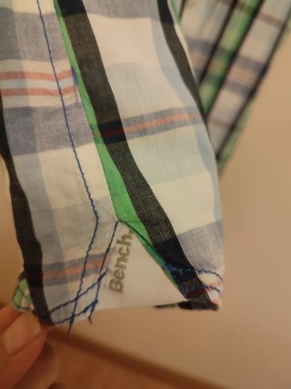 Camisa Bench cuadros manga corta hombre
