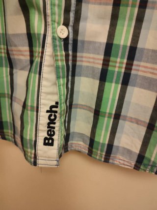 Camisa Bench cuadros manga corta hombre