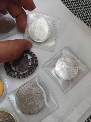 Lote de monedas y medallas