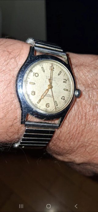Reloj pulsera Celene cuerda 17 Jewels números oro