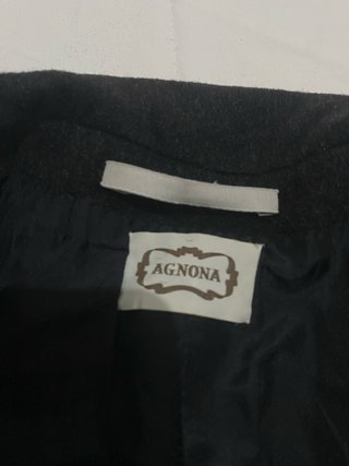 Agnona cappotto lana nero vintage L