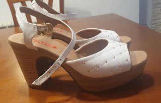 Sandalias tacón blancas Weekend mujer talla 39