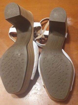 Sandalias tacón blancas Weekend mujer talla 39