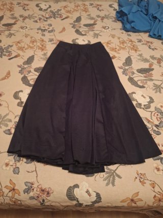 Falda ensayo flamenco niña en negro. Talla 8