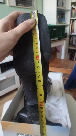 Botas altas Hispanitas piel negras tacón