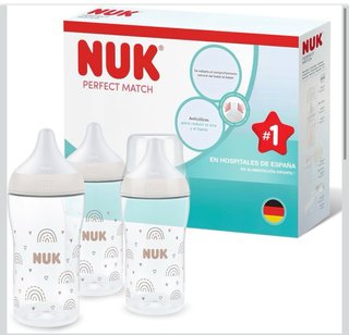 Lote 3 Biberones NUK Perfect Match sin estrenar.