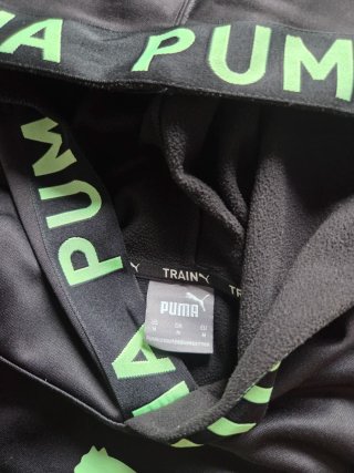 Sudadera Puma Negra y Verde Neón