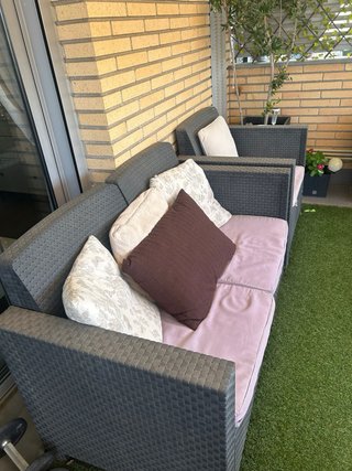 Conjunto terraza exterior ratán