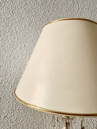 Lámpara de mesa vintage cristal tallado