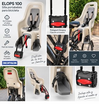 Silla Portabebés Bicicleta ELOPS 100 + Fijación
