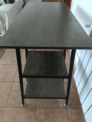 Escritorio Sklum industrial de madera y metal