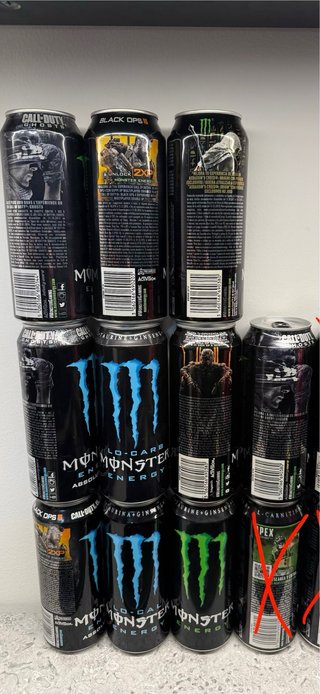 Monster latas canettes collezione VUOTE