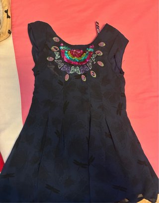 Vestido niña azul con libélulas De Desigual