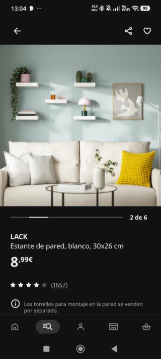 Balda Lack Ikea Blanca
