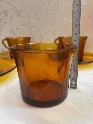 Juego 6 Tazas desayuno Duralex Ambar Grandes