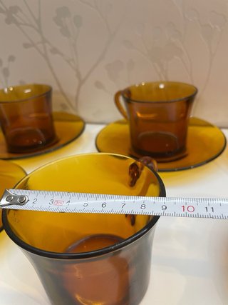 Juego 6 Tazas desayuno Duralex Ambar Grandes