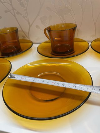 Juego 6 Tazas desayuno Duralex Ambar Grandes