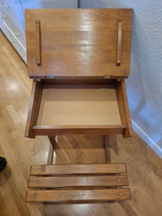 Pupitre infantil madera con banco