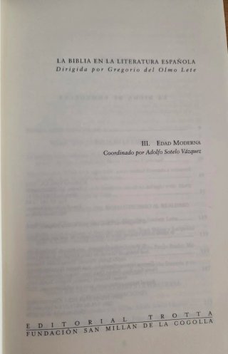 La Biblia en la literatura española III: Edad M...
