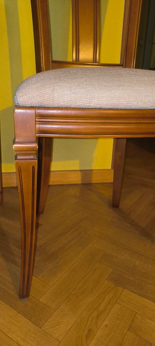 Juego 6 Sillas Comedor Madera Tapizadas