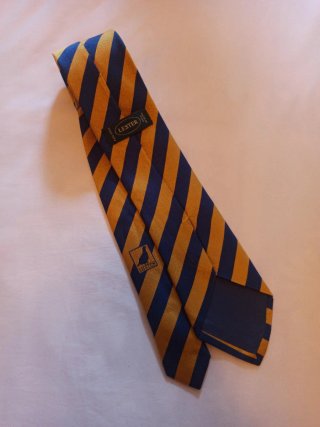 Corbata Lester Rayas Azul y Dorado