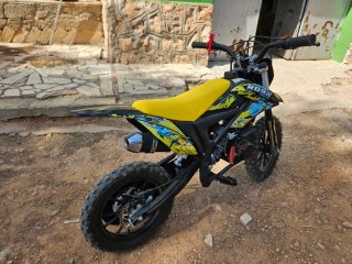 Mini moto ROAN Motocross Negra y Amarilla