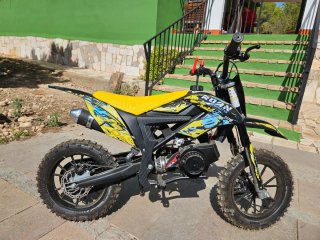 Mini moto ROAN Motocross Negra y Amarilla