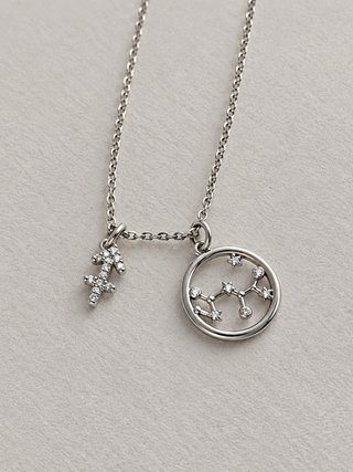 Collar Plata 925 Colgante Constelación