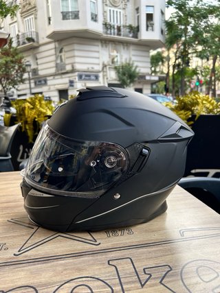 Casco de moto modular negro talla S 55-56 ojo