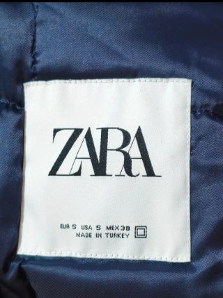 Abrigo oversize cuadros Zara