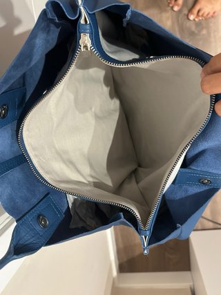 Bolso piel Grande Azul Abbacino nuevo
