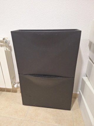 Zapatero Ikea Negro Plástico