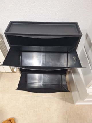 Zapatero Ikea Negro Plástico
