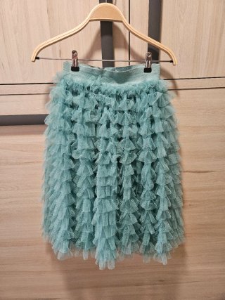 Falda tul invitada verde agua/celeste
