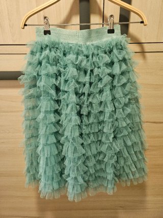 Falda tul invitada verde agua/celeste